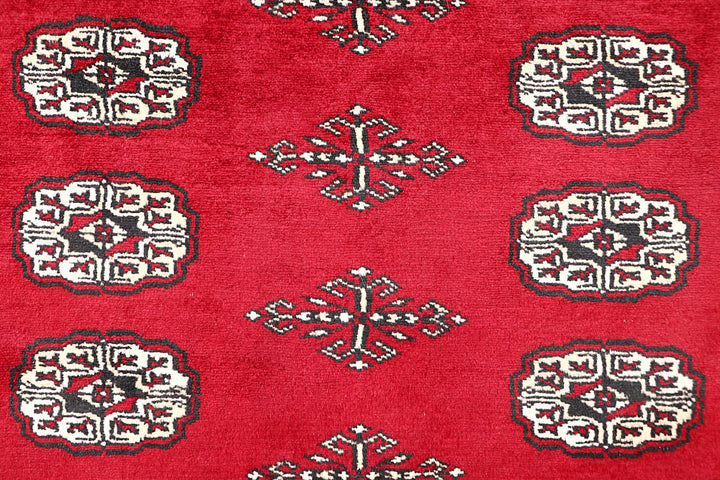 Red Bokhara 4' 6 x 6' - No. 60731 - ALRUG Rug Store