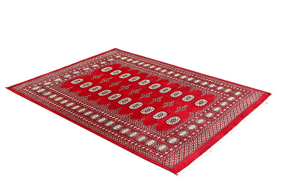 Red Bokhara 4' 6 x 6' - No. 60731 - ALRUG Rug Store