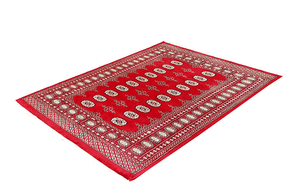 Red Bokhara 4' 6 x 6' - No. 60731 - ALRUG Rug Store