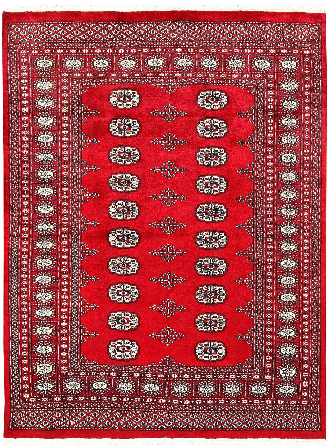 Red Bokhara 4' 6 x 6' - No. 60731 - ALRUG Rug Store