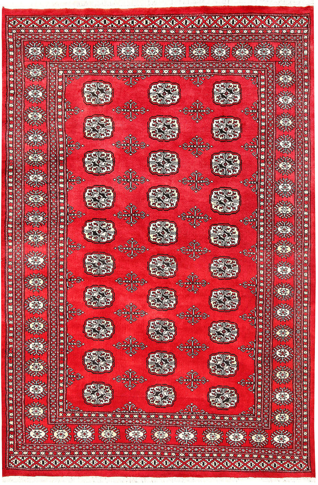 Red Bokhara 4' 7 x 6' 9 - No. 60738 - ALRUG Rug Store