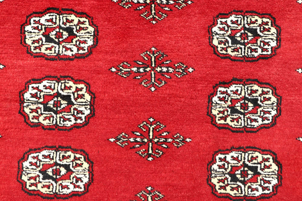 Red Bokhara 4' 6 x 7' 3 - No. 60748 - ALRUG Rug Store