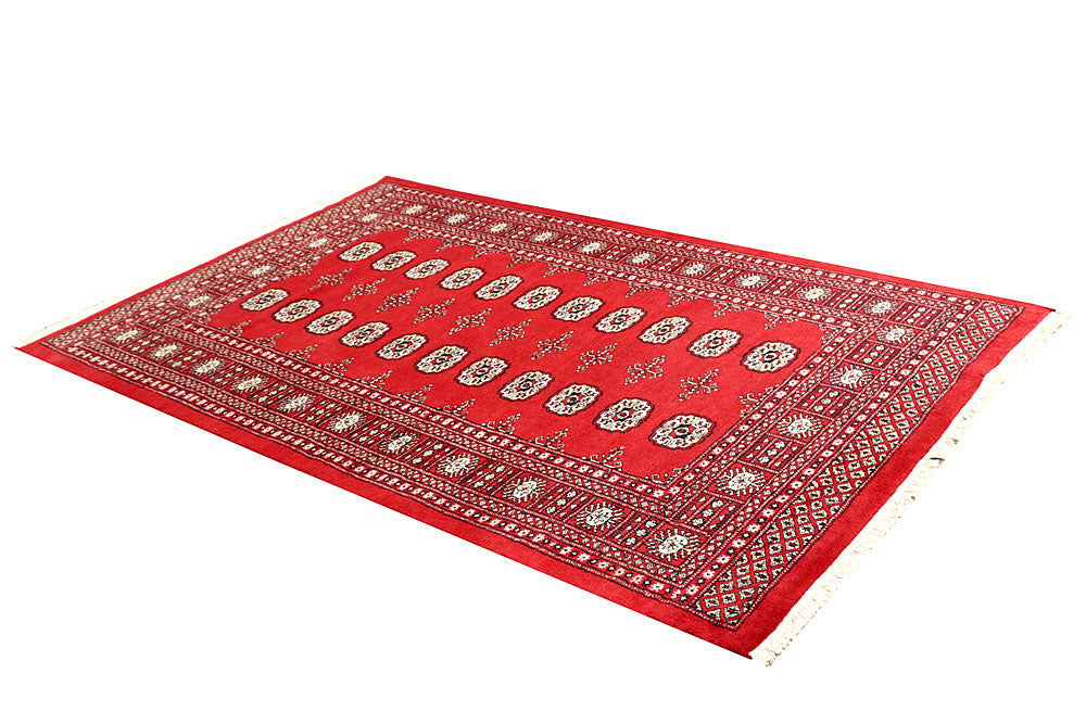 Red Bokhara 4' 6 x 7' 3 - No. 60748 - ALRUG Rug Store