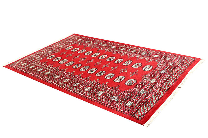 Red Bokhara 4' 6 x 7' 3 - No. 60748 - ALRUG Rug Store