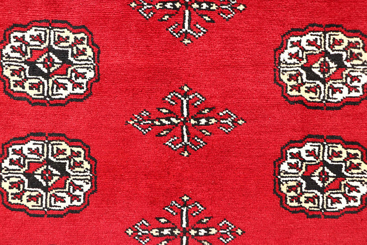 Red Bokhara 4' 6 x 7' 8 - No. 60749 - ALRUG Rug Store