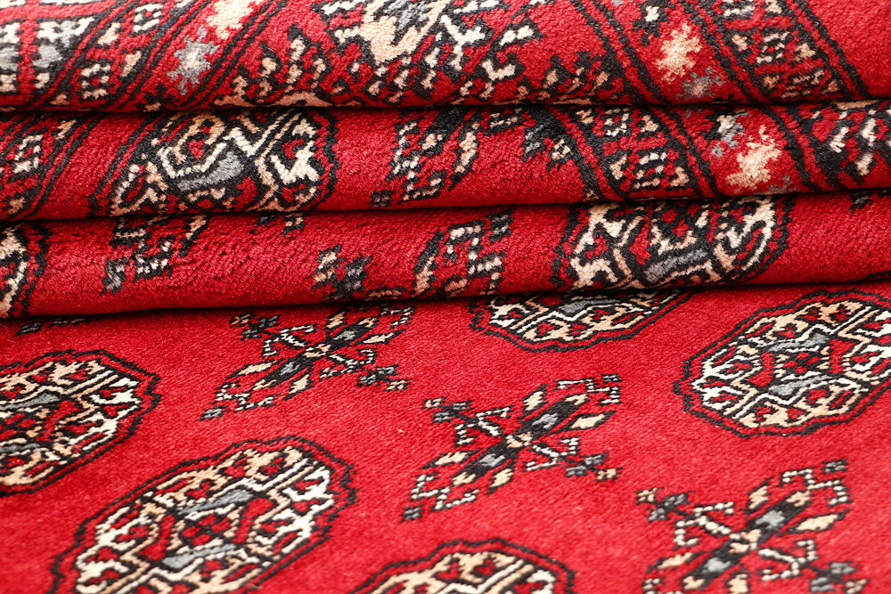 Red Bokhara 4' 7 x 6' 4 - No. 60751 - ALRUG Rug Store