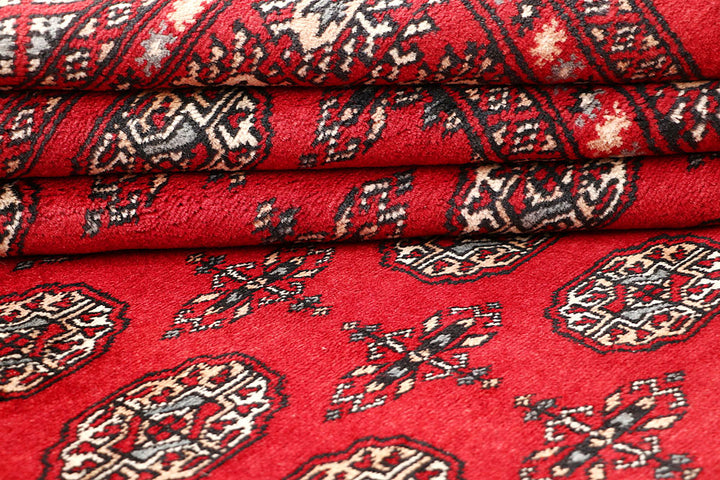 Red Bokhara 4' 7 x 6' 4 - No. 60751 - ALRUG Rug Store