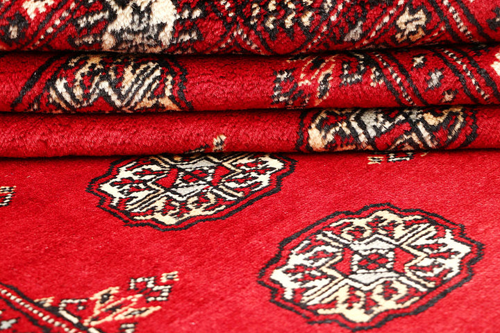 Red Bokhara 4' 6 x 7' 7 - No. 60761 - ALRUG Rug Store