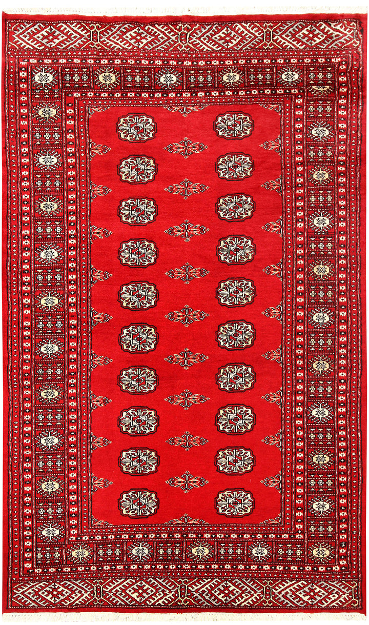 Red Bokhara 4' 6 x 7' 7 - No. 60761 - ALRUG Rug Store