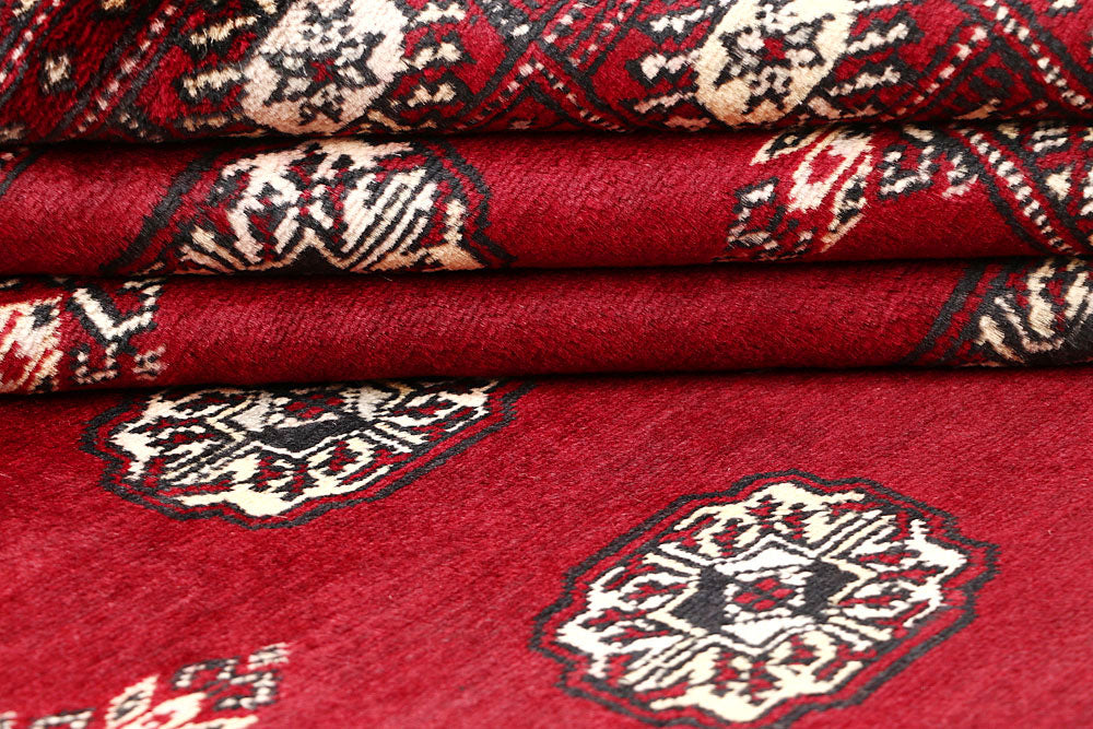 Firebrick Bokhara 4' 7 x 6' 11 - No. 60774 - ALRUG Rug Store