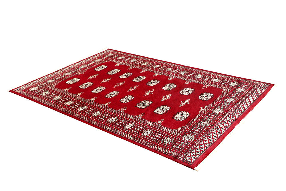 Firebrick Bokhara 4' 7 x 6' 11 - No. 60774 - ALRUG Rug Store