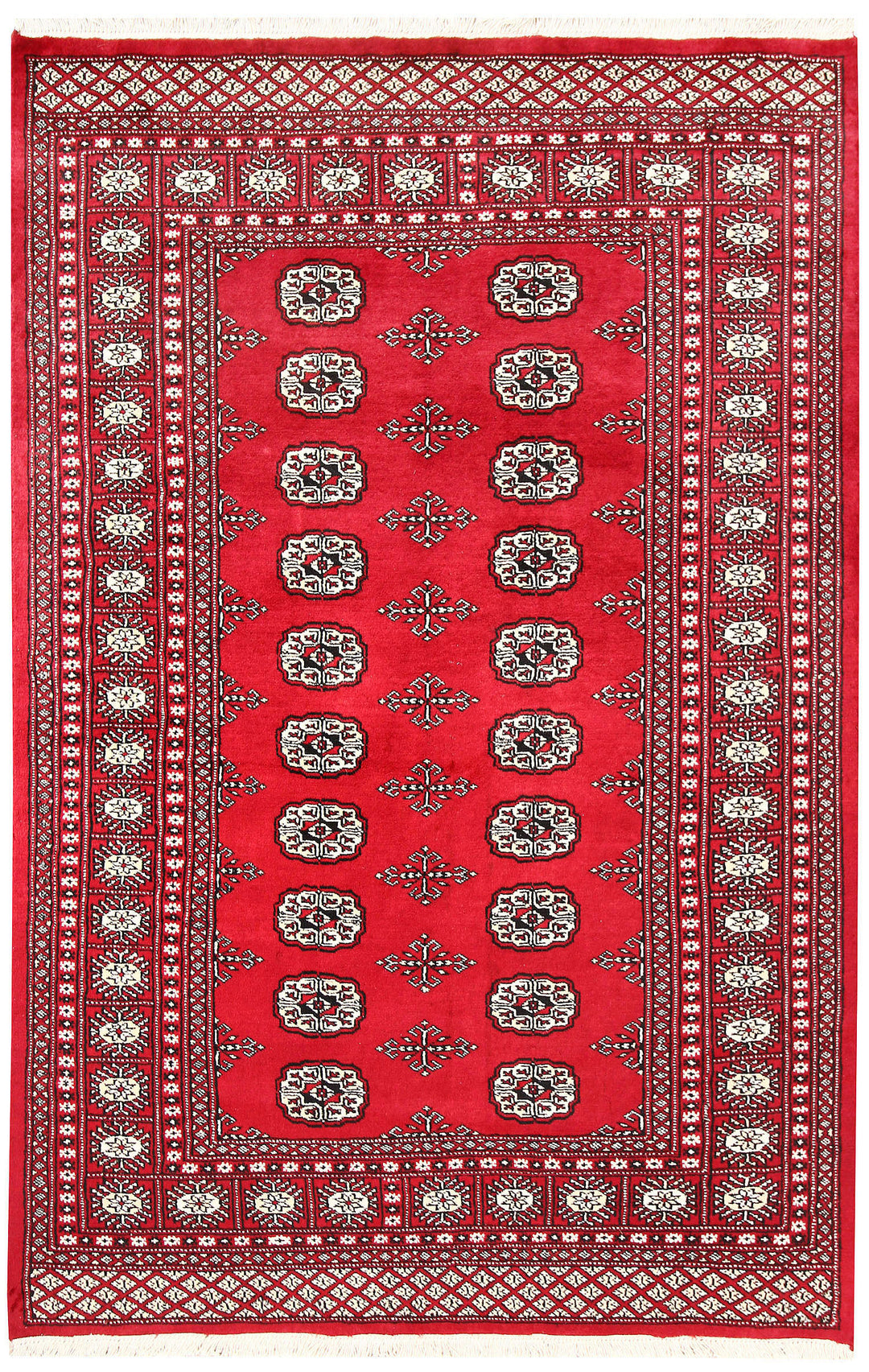 Firebrick Bokhara 4' 5 x 6' 8 - No. 60775 - ALRUG Rug Store