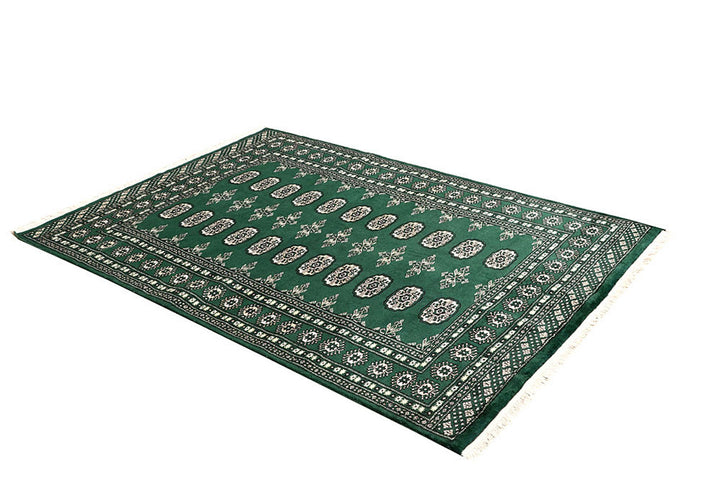Darkgreen Bokhara 4'  7" x 6'  8" - No. QA52726