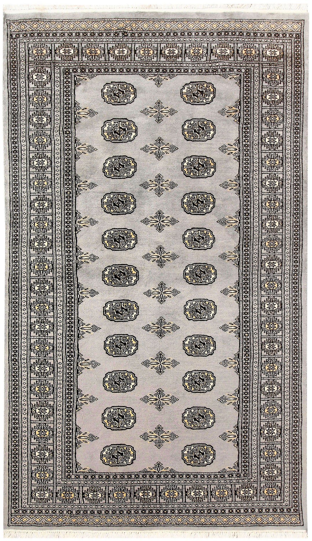 Silver Bokhara 4' 5 x 7' 7 - No. 60788 - ALRUG Rug Store