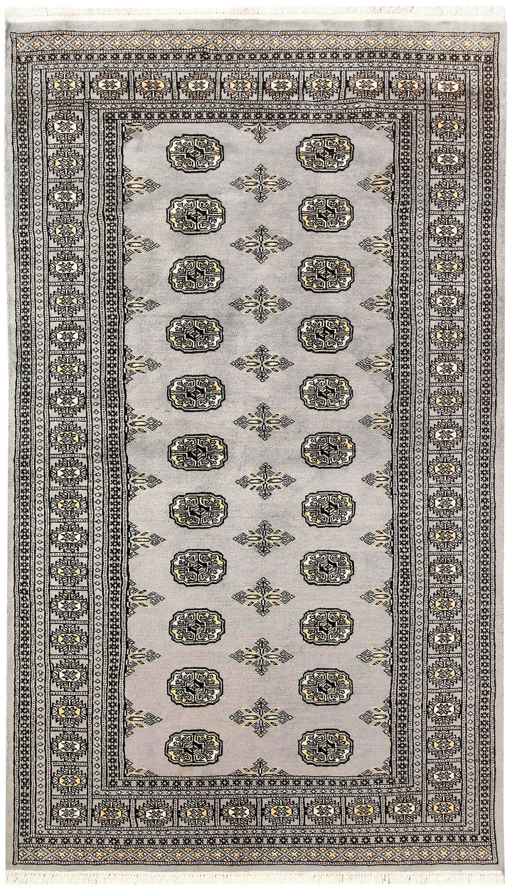Silver Bokhara 4' 5 x 7' 7 - No. 60788 - ALRUG Rug Store