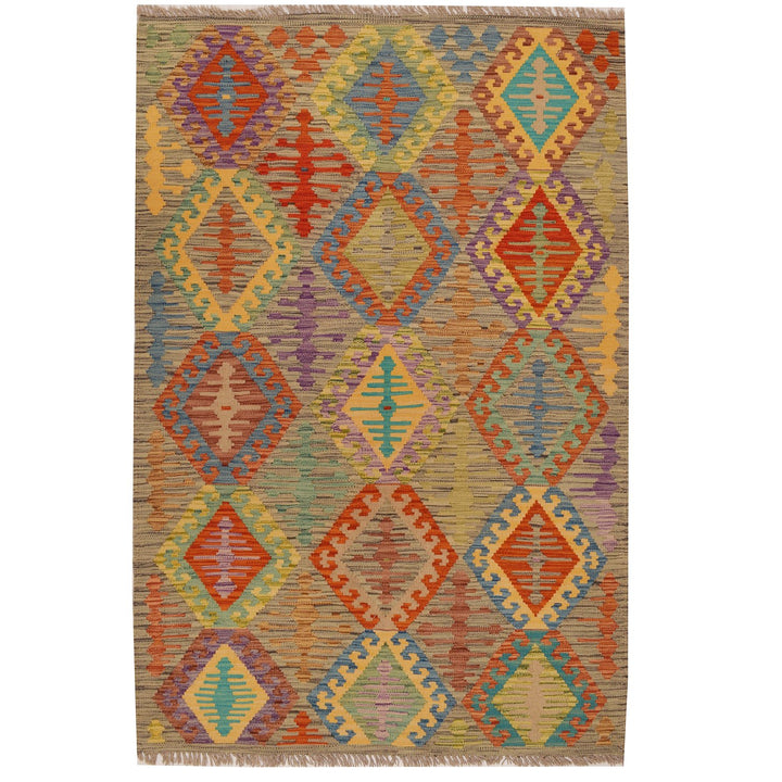 Vegetable Kilim 3' 8 x 5' 8 (ft) - No. AL41166 - ALRUG Rug Store