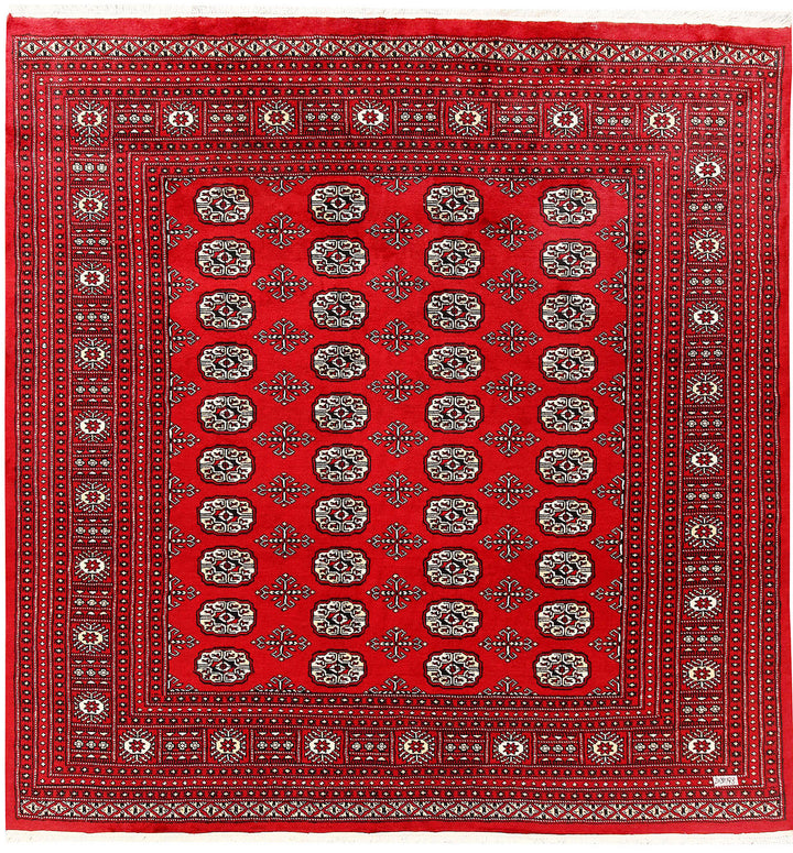Red Bokhara 6' 6 x 6' 8 - No. 60790 - ALRUG Rug Store