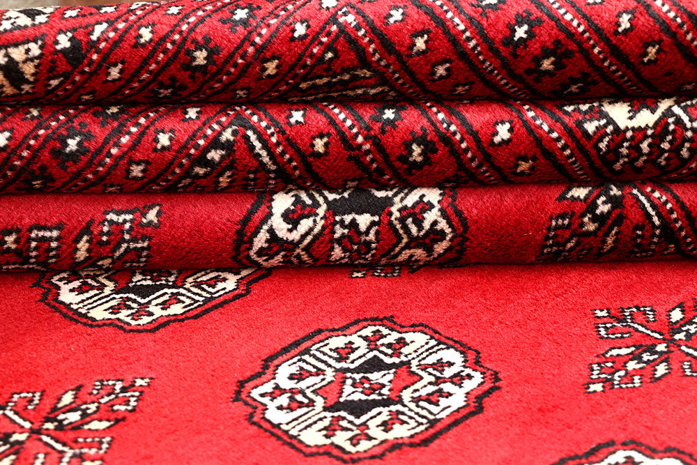 Red Bokhara 6' 6 x 7' 1 - No. 60794 - ALRUG Rug Store
