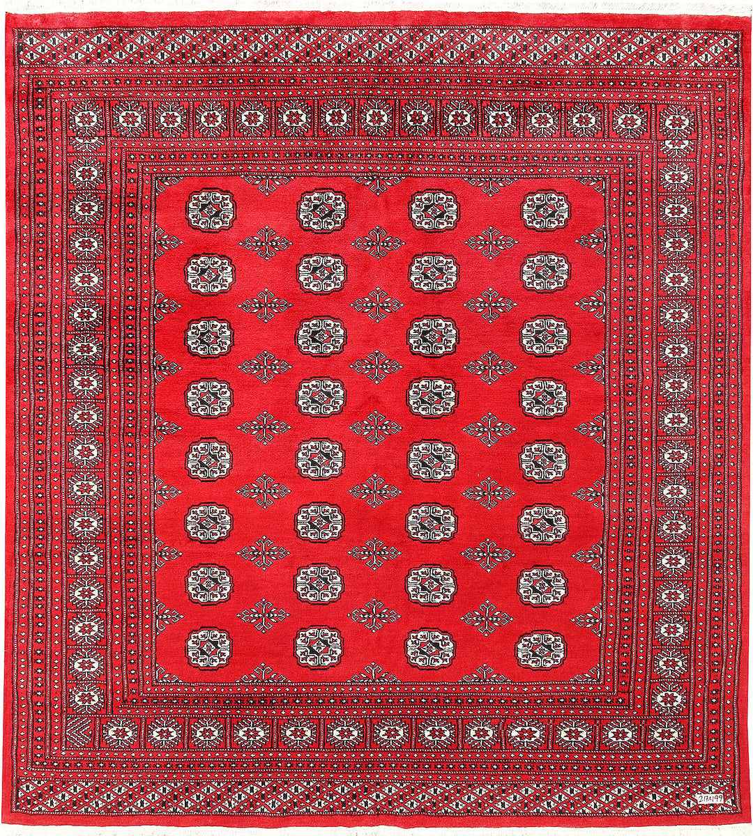 Red Bokhara 6' 6 x 7' 1 - No. 60794 - ALRUG Rug Store