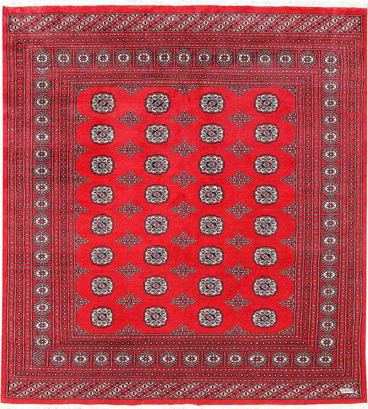 Red Bokhara 6' 6 x 7' 1 - No. 60794 - ALRUG Rug Store