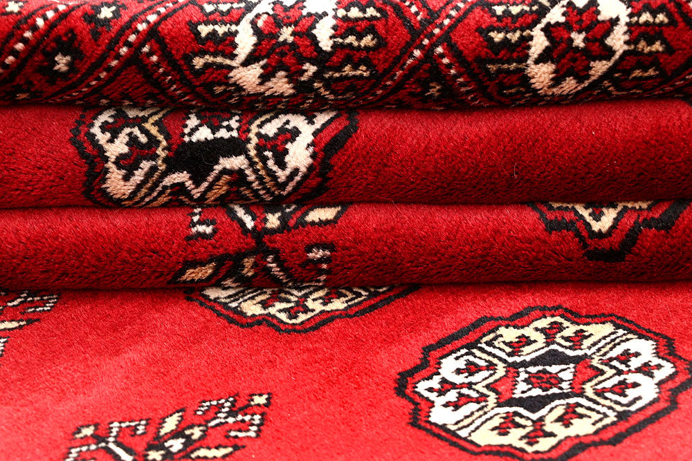 Red Bokhara 6' 7 x 7' 1 - No. 60795 - ALRUG Rug Store