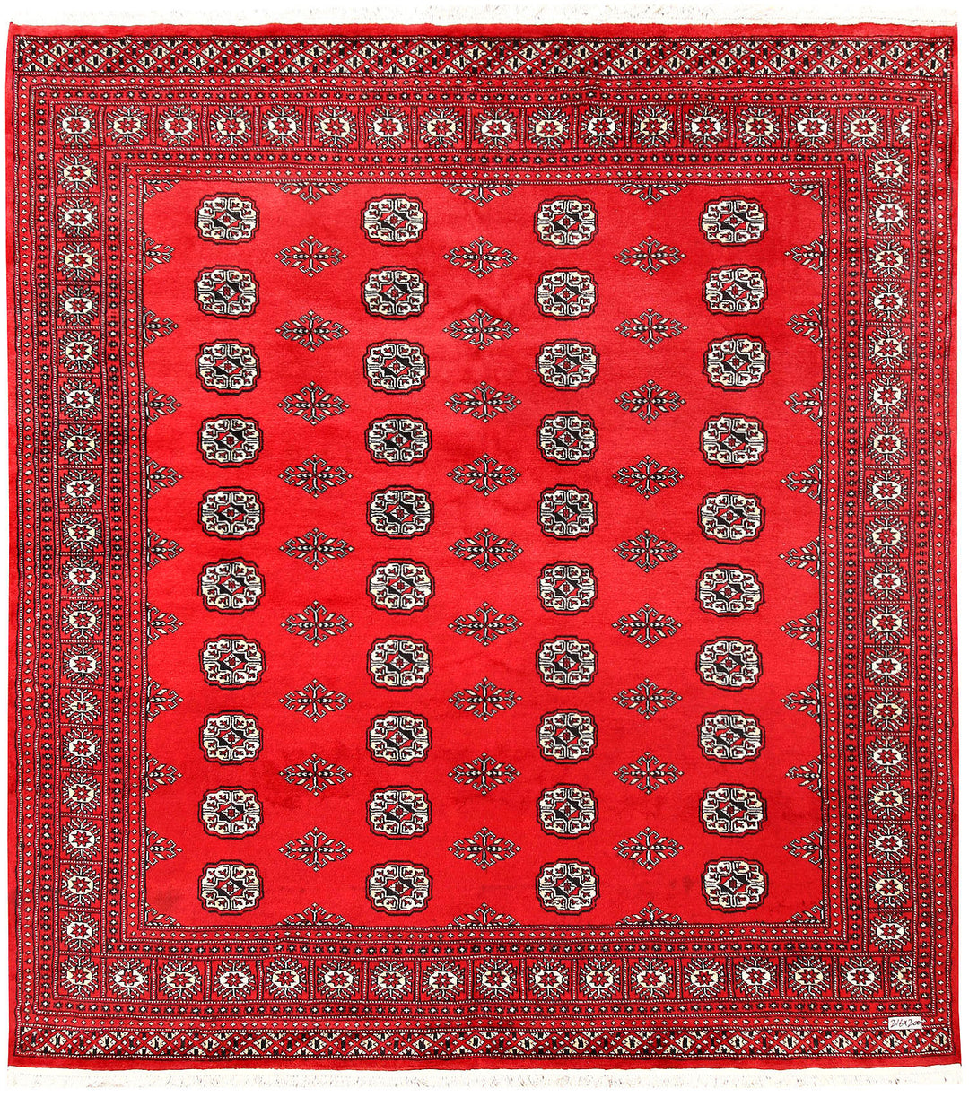 Red Bokhara 6' 7 x 7' 1 - No. 60795 - ALRUG Rug Store