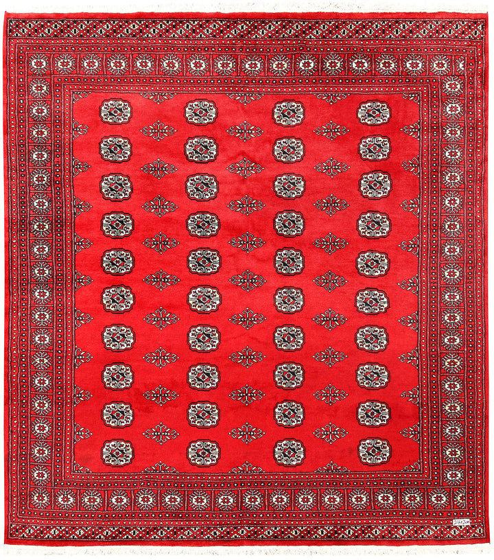 Red Bokhara 6' 7 x 7' 1 - No. 60795 - ALRUG Rug Store