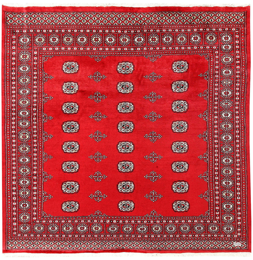 Red Bokhara 6' 7 x 6' 6 - No. 60796 - ALRUG Rug Store