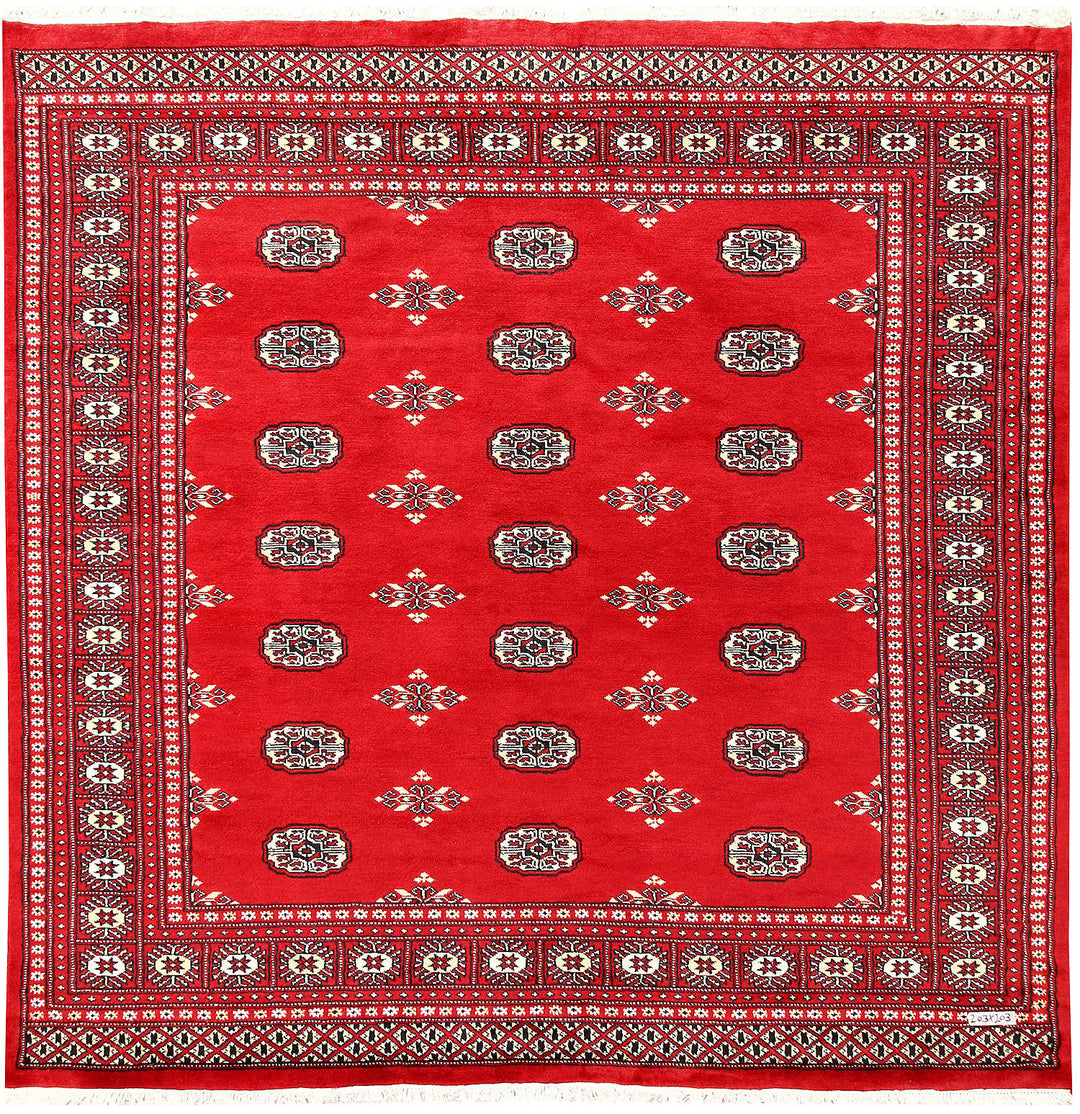 Red Bokhara 6' 8 x 6' 8 - No. 60797 - ALRUG Rug Store