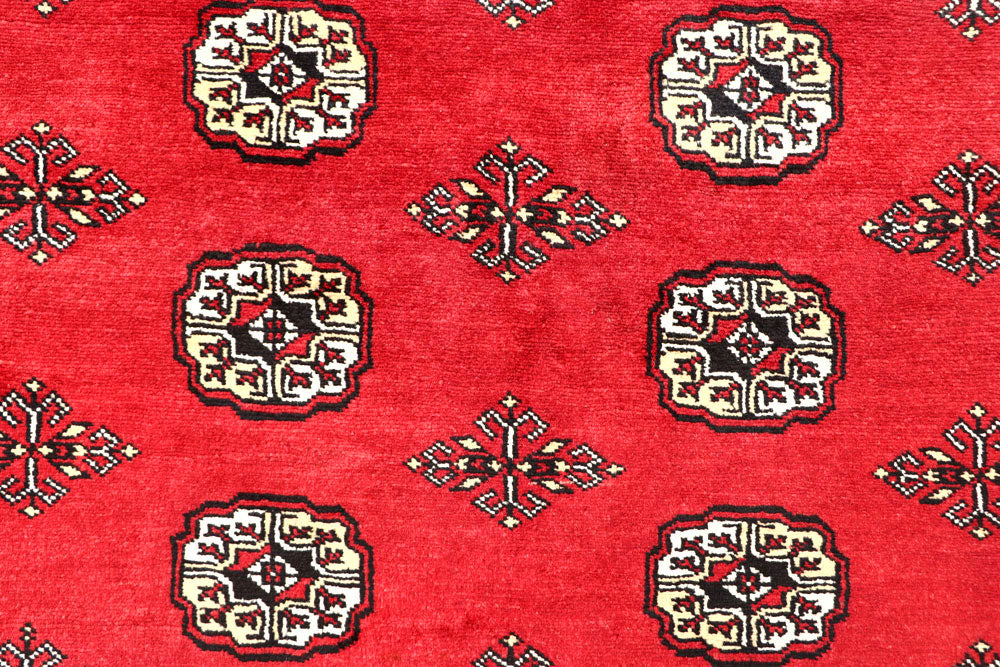 Red Bokhara 6' 7 x 7' 3 - No. 60798 - ALRUG Rug Store
