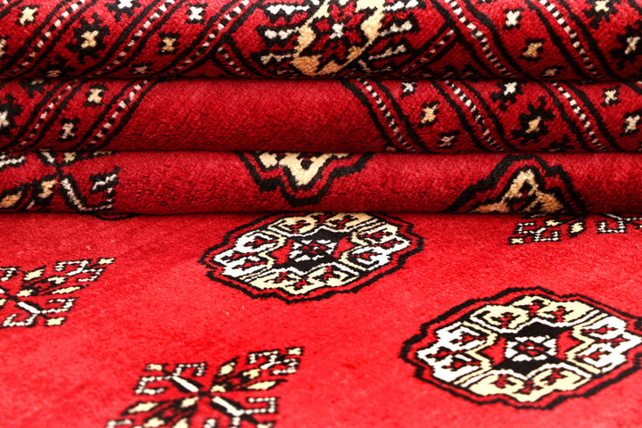 Red Bokhara 6' 7 x 7' 3 - No. 60798 - ALRUG Rug Store