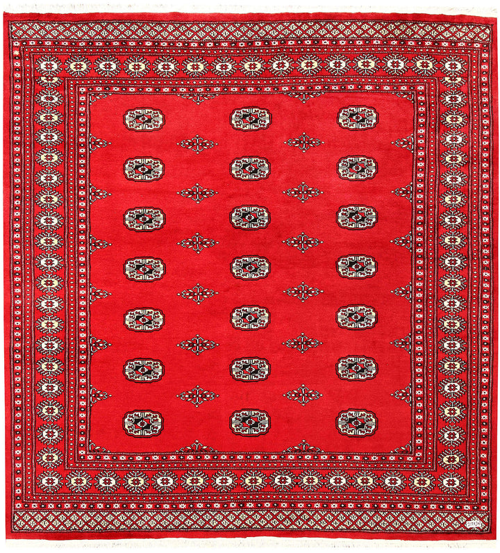 Red Bokhara 6' 8 x 7' 1 - No. 60799 - ALRUG Rug Store
