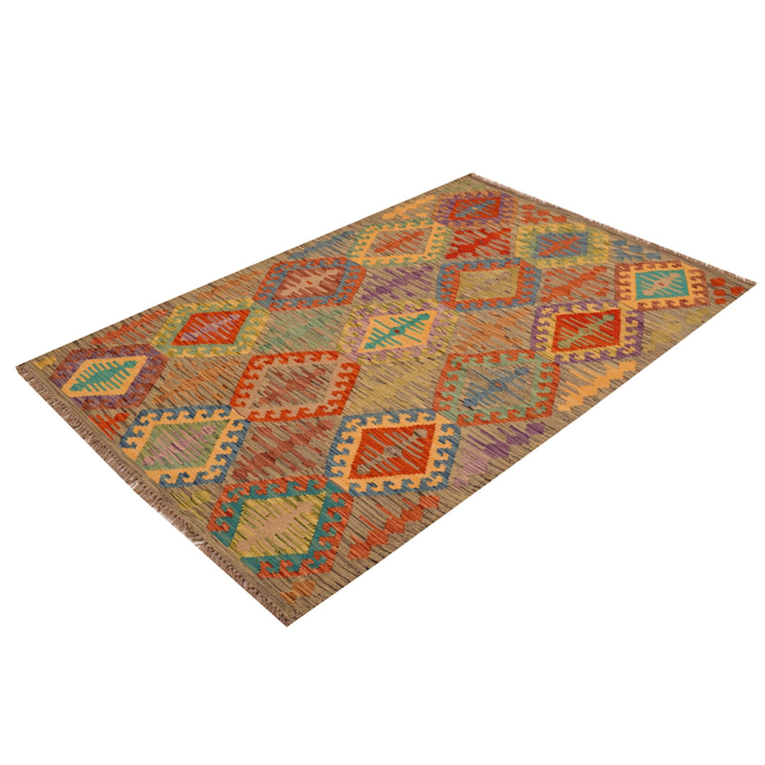 Vegetable Kilim 3' 8 x 5' 8 (ft) - No. AL41166 - ALRUG Rug Store