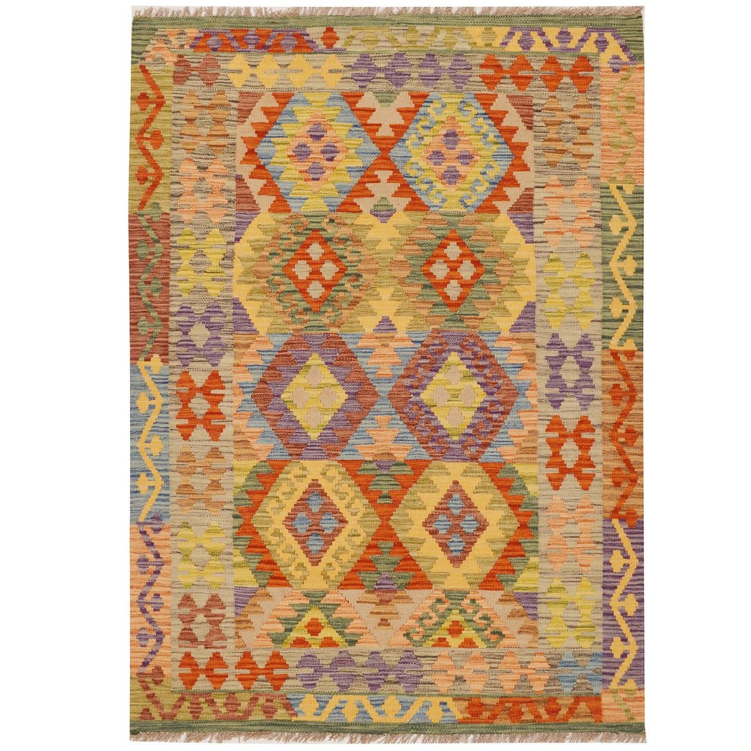 Vegetable Kilim 3' 8 x 5' 8 (ft) - No. AL87053 - ALRUG Rug Store