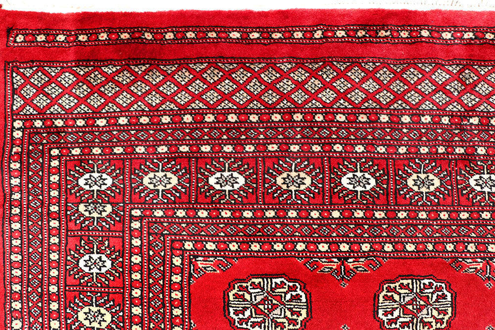 Red Bokhara 6' 6 x 7' 1 - No. 60800 - ALRUG Rug Store