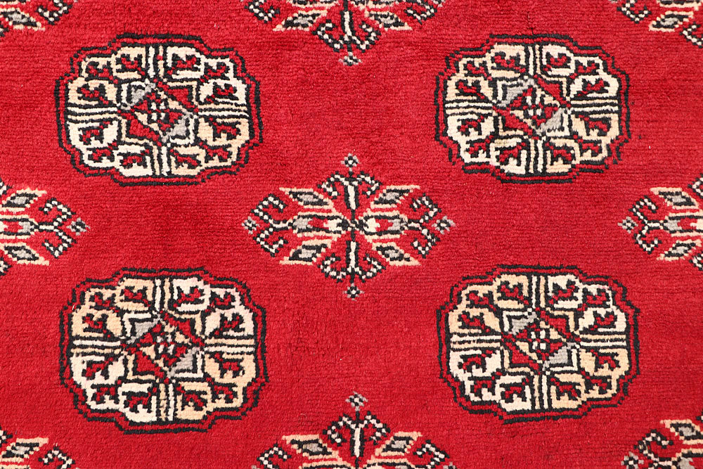 Red Bokhara 6' 6 x 7' 1 - No. 60800 - ALRUG Rug Store