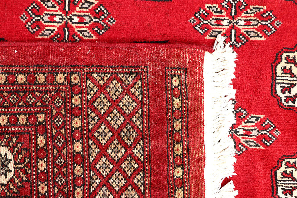 Red Bokhara 6' 6 x 7' 1 - No. 60800 - ALRUG Rug Store