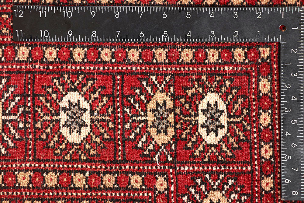 Red Bokhara 6' 6 x 7' 1 - No. 60800 - ALRUG Rug Store