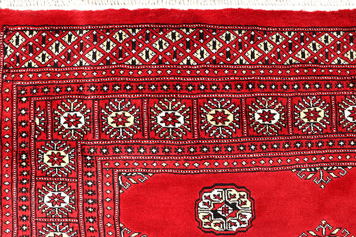Red Bokhara 6' 7 x 7' 1 - No. 60802 - ALRUG Rug Store