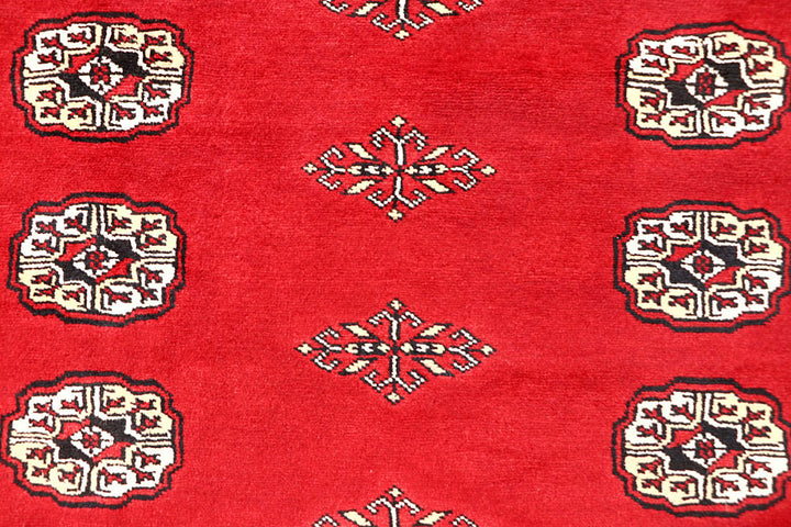 Red Bokhara 6' 7 x 7' 1 - No. 60802 - ALRUG Rug Store