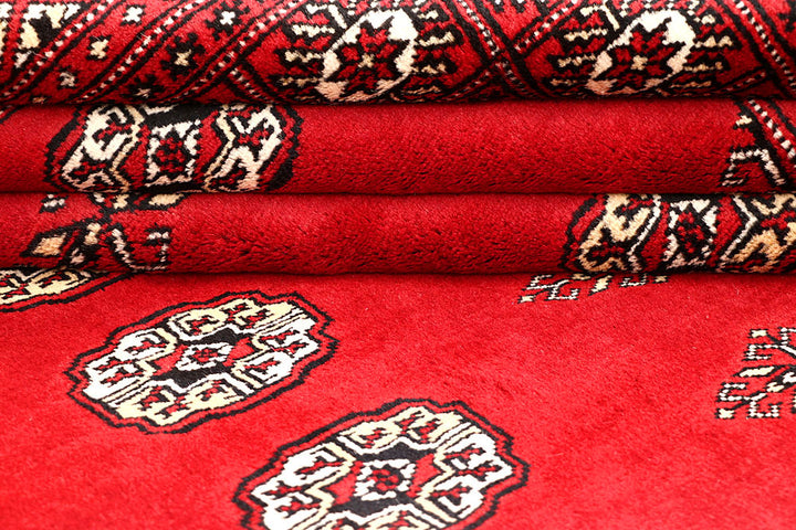 Red Bokhara 6' 7 x 7' 1 - No. 60802 - ALRUG Rug Store