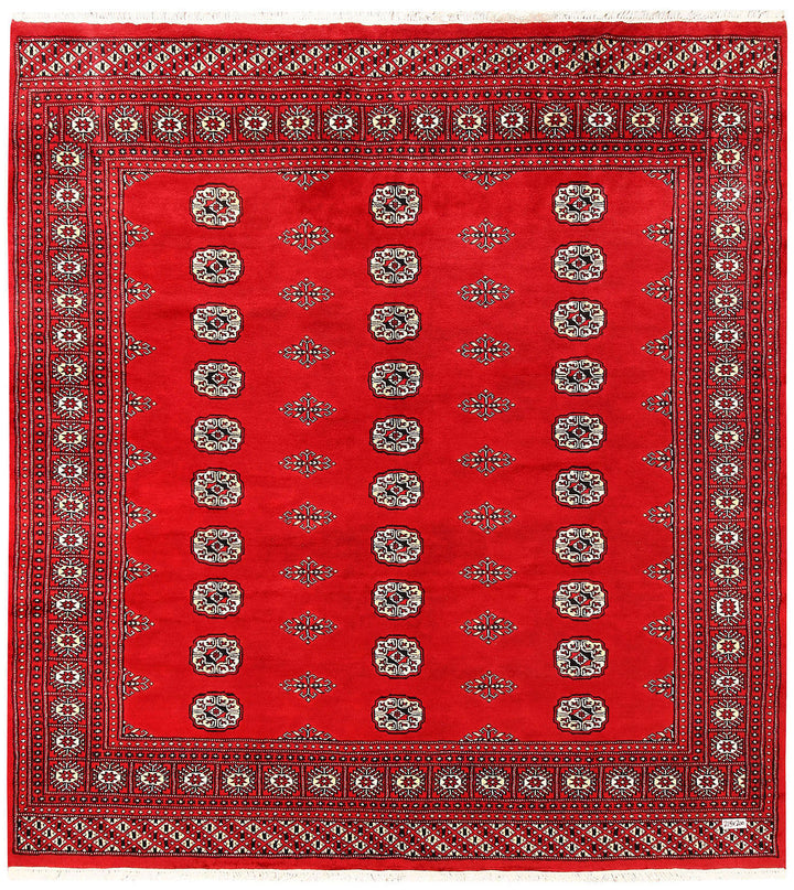 Red Bokhara 6' 7 x 7' 1 - No. 60802 - ALRUG Rug Store