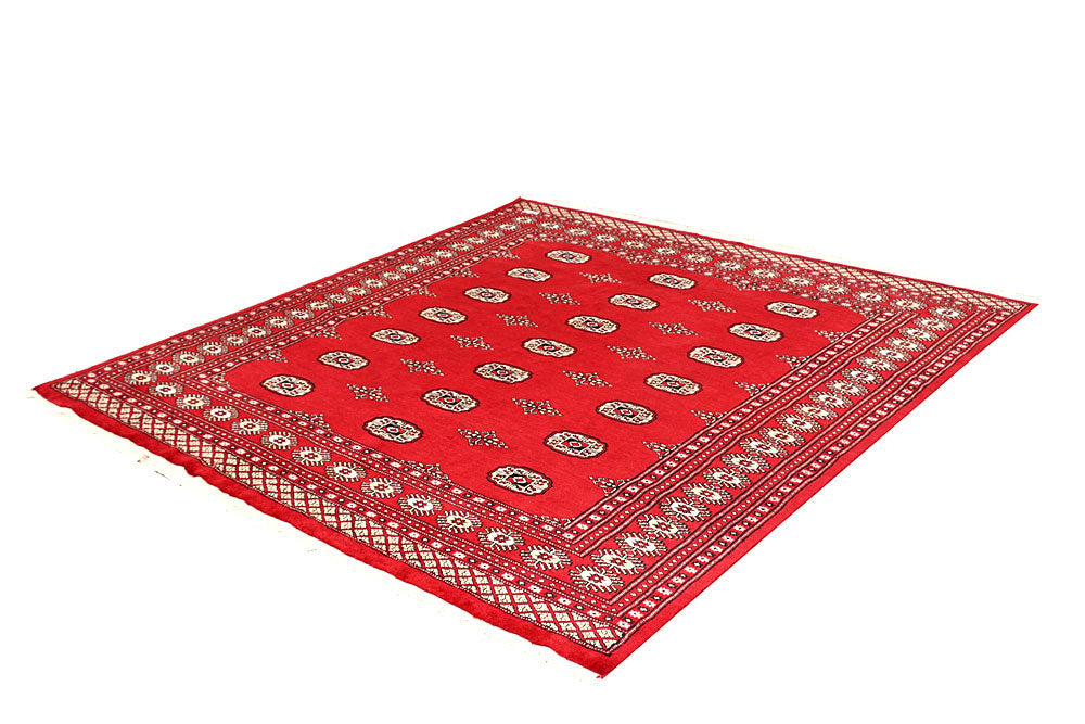 Red Bokhara 6' 7 x 6' 10 - No. 60804 - ALRUG Rug Store