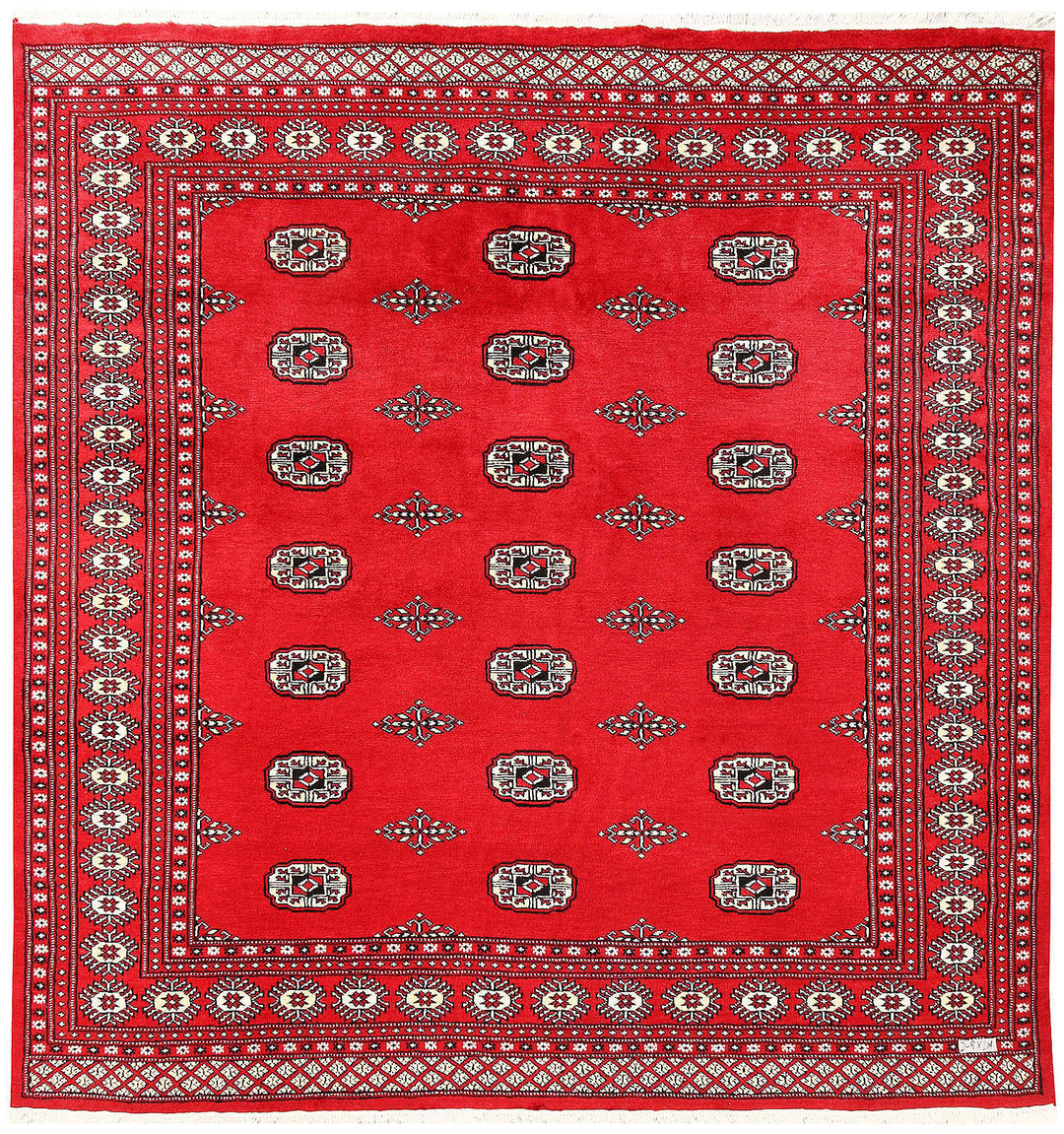 Red Bokhara 6' 7 x 6' 10 - No. 60804 - ALRUG Rug Store