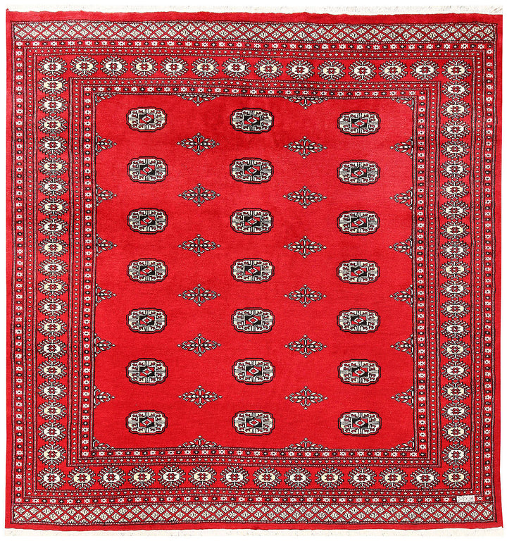Red Bokhara 6' 7 x 6' 10 - No. 60804 - ALRUG Rug Store