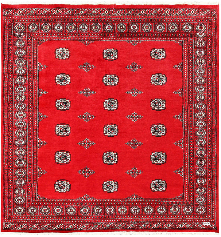 Red Bokhara 6' 8 x 6' 11 - No. 60806 - ALRUG Rug Store