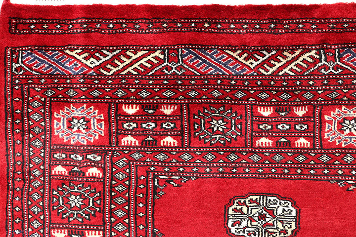 Red Bokhara 6' 7 x 7' 1 - No. 60808 - ALRUG Rug Store
