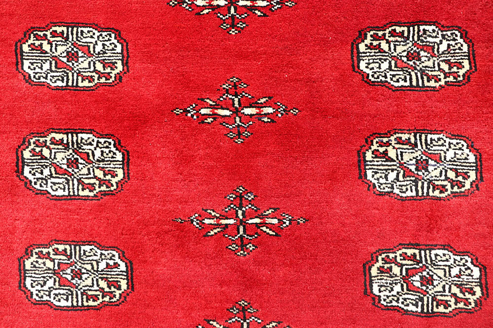 Red Bokhara 6' 7 x 7' 1 - No. 60808 - ALRUG Rug Store