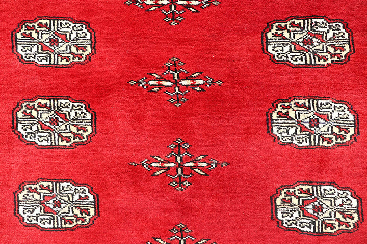 Red Bokhara 6' 7 x 7' 1 - No. 60808 - ALRUG Rug Store