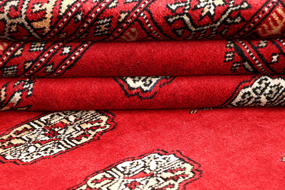 Red Bokhara 6' 7 x 7' 1 - No. 60808 - ALRUG Rug Store